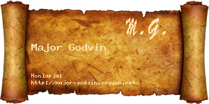 Major Godvin névjegykártya