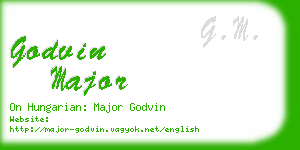 godvin major business card